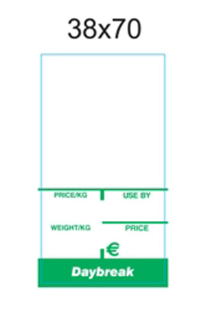 Daybreak Scale Labels 38mm x 70mm x 38mm - 600 Labels per Roll